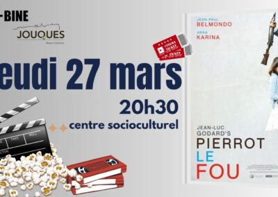 LA BOBINE :🎬 Projection de « Pierrot le fou » 🎬