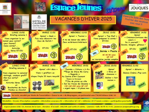 Espace Jeunes : programmes des vacances d’hiver 2025